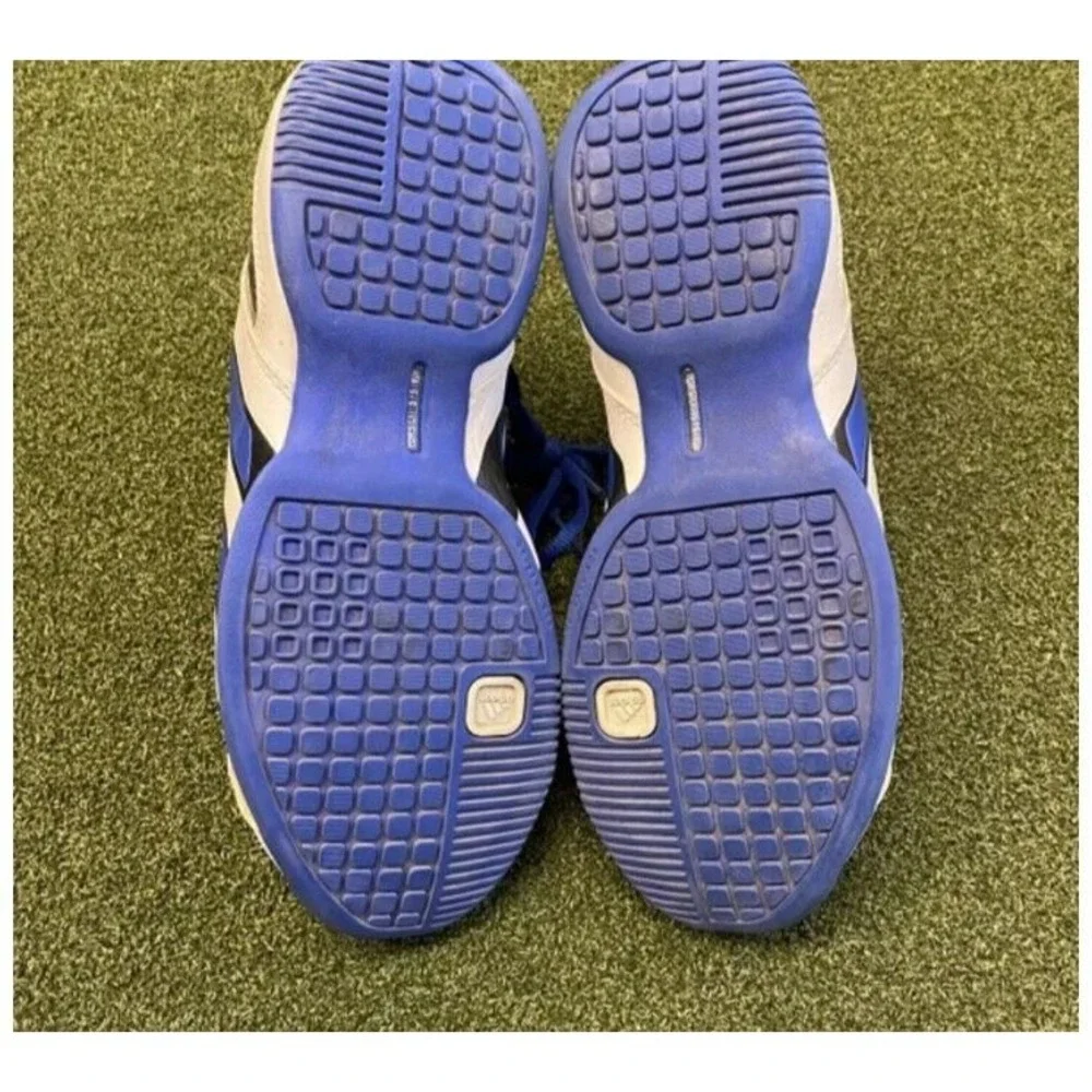Men's Adidas basketball torsion system Shoes blue & white stripe‎ Size 3.5
